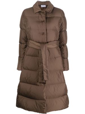 ASPESI quilted belted coat - Brown