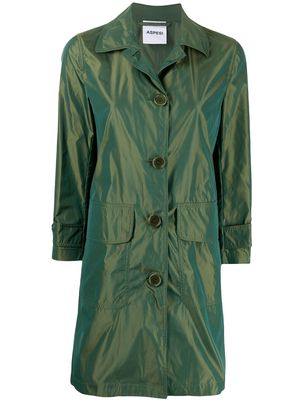 ASPESI reflective taffeta coat - Green