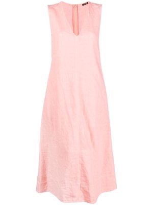 ASPESI relaxed-fit linen midi dress - Pink