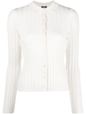 ASPESI ribbed-knit polo shirt - White