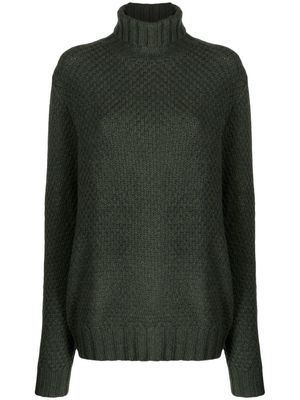 ASPESI roll-neck intarsia-knit jumper - Green