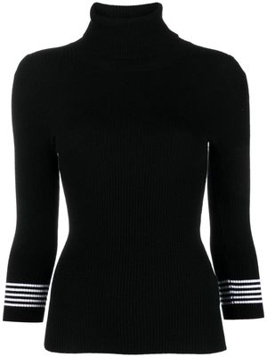 ASPESI roll-neck ribbed-knit jumper - Black