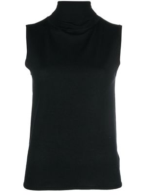 ASPESI roll-neck sleeveless top - Black