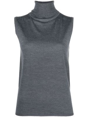 ASPESI roll-neck sleeveless top - Grey