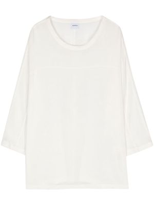ASPESI round-neck silk T-shirt - Neutrals