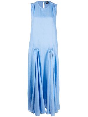 ASPESI ruched-detail midi dress - Blue