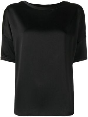 ASPESI satin-finish short-sleeved T-shirt - Black