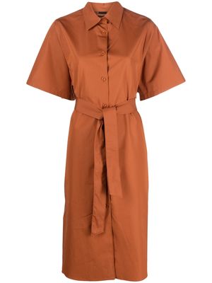 ASPESI short-sleeve cotton shirt dress - Orange