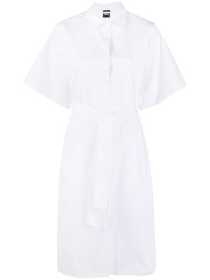 ASPESI short-sleeve cotton shirt dress - White
