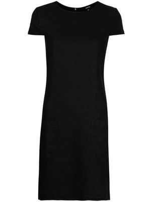 ASPESI short-sleeve linen dress - Black