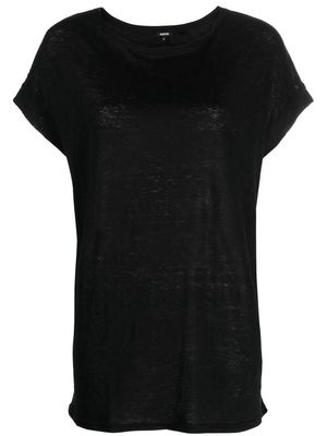 ASPESI short-sleeve linen T-shirt - Black