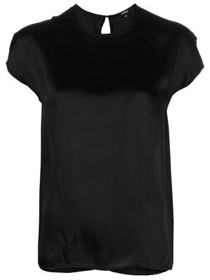 ASPESI short-sleeve satin blouse - Black
