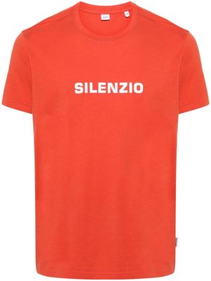 ASPESI Silenzio-print cotton T-shirt - Orange