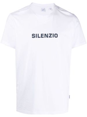 ASPESI Silenzio print cotton T-shirt - White