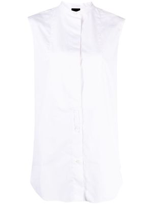 ASPESI sleeveless cotton shirt - White