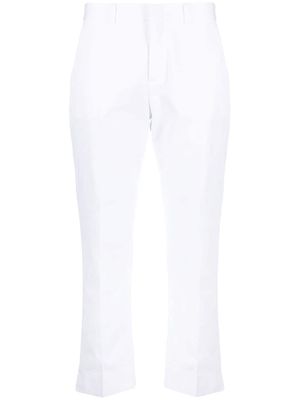 ASPESI slim-cut cropped trousers - White