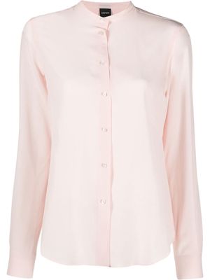 ASPESI stand-up collar silk shirt - Pink