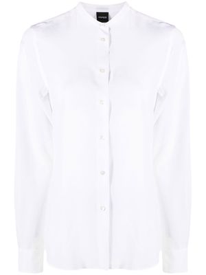 ASPESI stand-up collar silk shirt - White