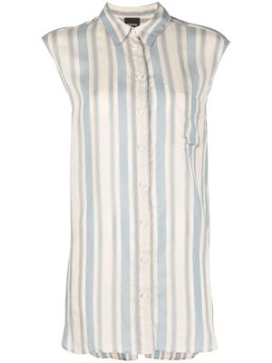 ASPESI stripe-print sleeveless blouse - Neutrals