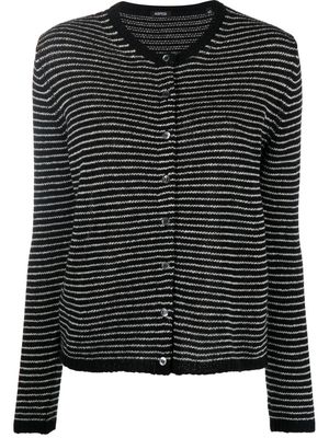 ASPESI striped button-up cardigan - Black