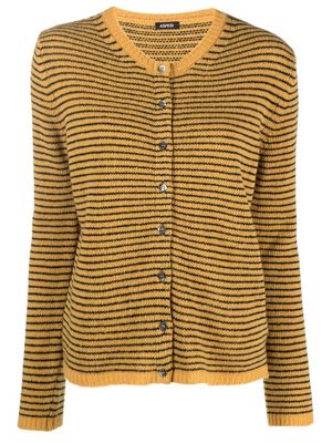 ASPESI striped button-up cardigan - Yellow
