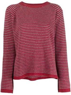 ASPESI striped crew neck sweater - Red