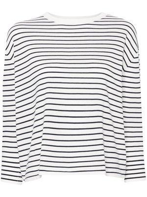 ASPESI striped fine-knit jumper - White