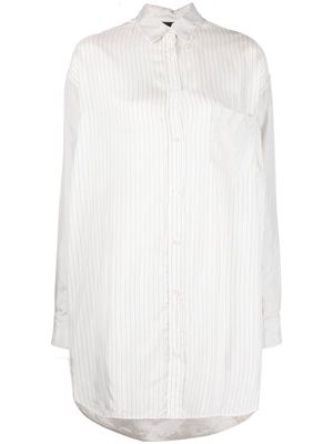 ASPESI striped longsleeve blouse - White