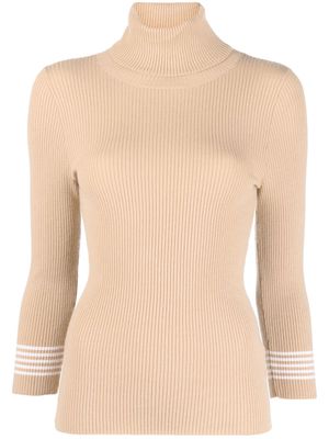 ASPESI striped ribbed-knit wool jumper - Neutrals
