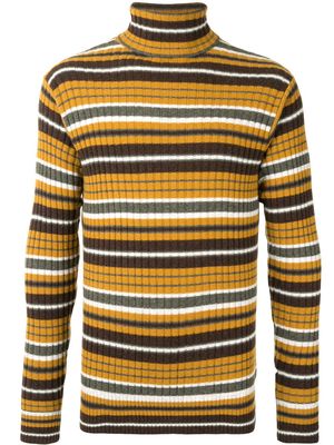 ASPESI striped roll neck jumper - Brown