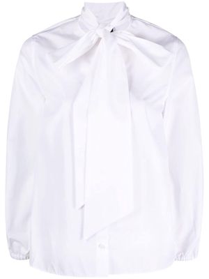 ASPESI tie-neck long-sleeve shirt - White