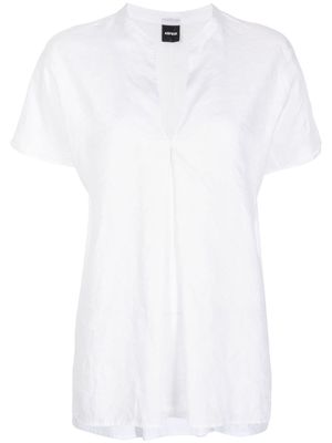 ASPESI V-neck linen blouse - White
