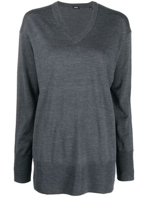 ASPESI V-neck virgin wool jumper - Grey