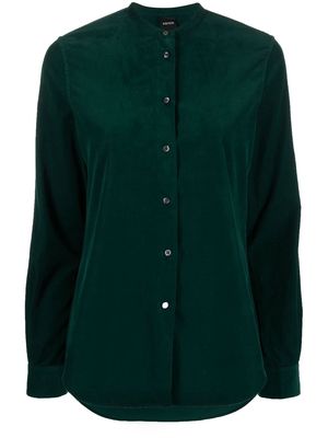 ASPESI velvet band-collar shirt - Green