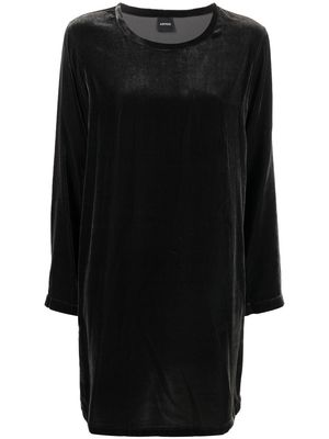 ASPESI velvet mini shift dress - Grey
