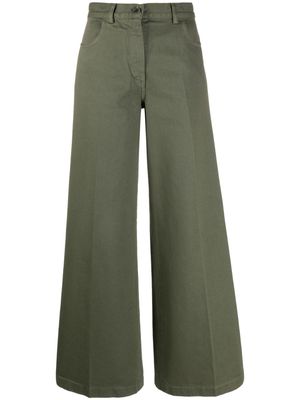 ASPESI wide-leg high-waisted trousers - Green