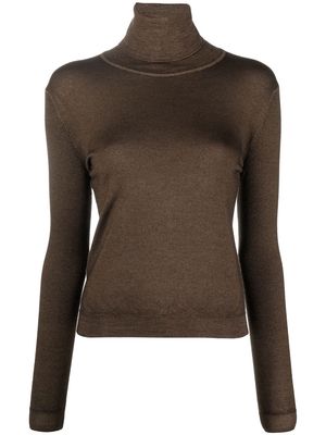 ASPESI wool roll-neck jumper - Brown