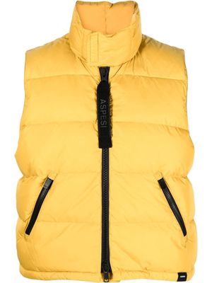 ASPESI zipped-up padded vest - Yellow