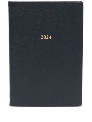 Aspinal Of London 2024 A5 leather diary - Blue
