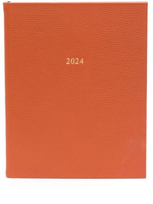 Aspinal Of London 2024 Quarto leather diary - Orange