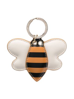 Aspinal Of London Bee logo-lettering keyring - Black