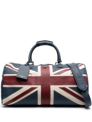 Aspinal Of London Boston leather holdall - Blue