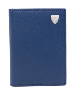 Aspinal Of London double-fold leather card holder - Blue