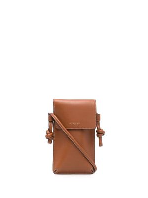 Aspinal Of London Ella leather phone case - Brown