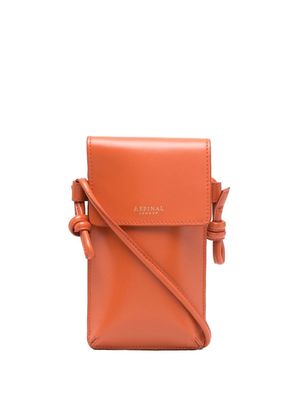 Aspinal Of London Ella leather phone case - Orange