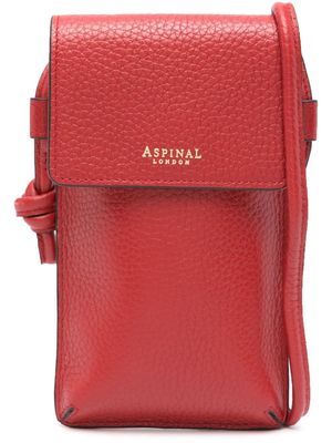 Aspinal Of London Ella logo-print leather phone pouch - Red