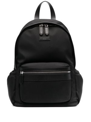 Aspinal Of London embossed-logo backpack - Black