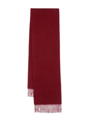 Aspinal Of London fringed cashmere scarf - Red