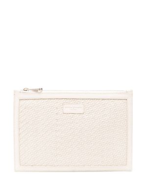 Aspinal Of London large Essential leather clutch bag - Neutrals