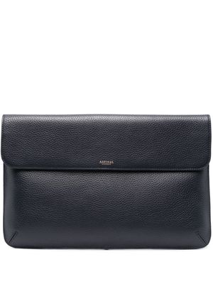 Aspinal Of London leather laptop bag - Blue